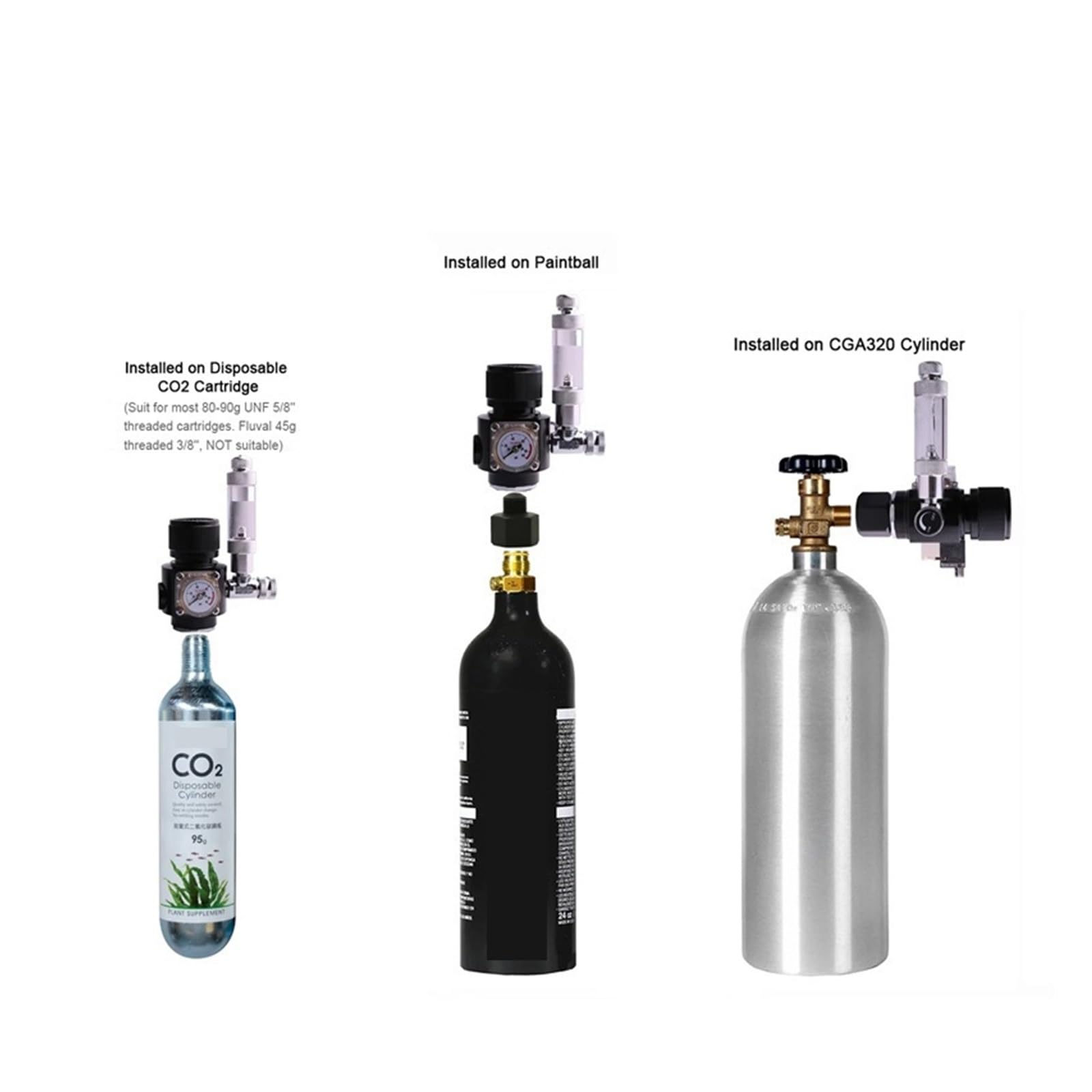 Mini dwustopniowy regulator Co2 akwarium zawór elektromagnetyczny licznik bąbelków akcesoria do akwarium reduktor dwutlenku węgla(CAG320)