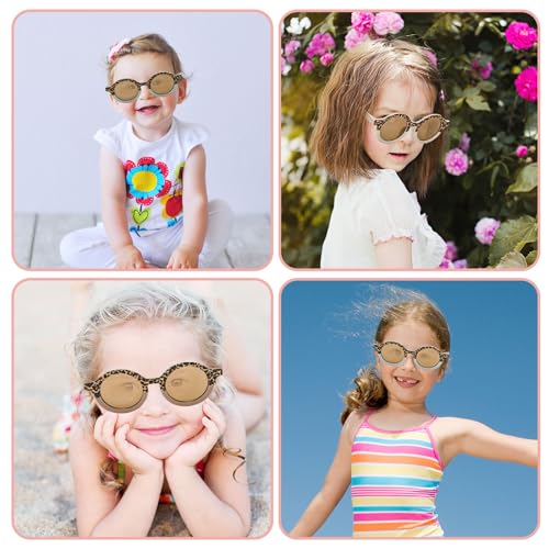 Whaline W13516 Sunglasses For Kids Round Leopard Print thumb #5