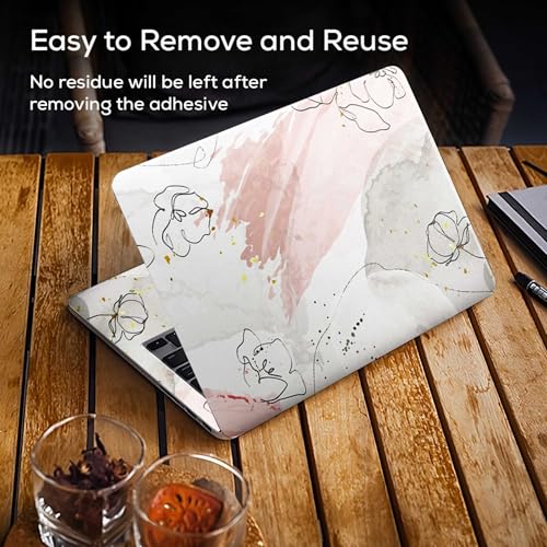 Image of Galaxsia Floral D39 Full Body Vinyl Laptop Skin /Sticker /Cover Upto 15.6 Inches Laptops Laminated-Removable-HD Quality Compatible for Hp-Dell-Sony-Lenovo-Asus etc.(15x10 Inches)