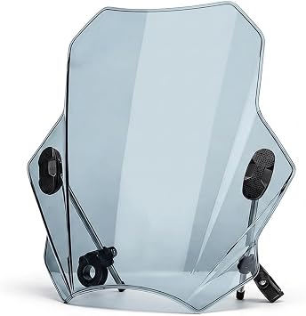 Universal Motorcycle Wind Deflector Clear, Motorcycle Screen Extender with Aluminum Bracket, Suitable for Kawasaki Yamaha Honda, High Definition Front Windshield, Easy Installation, Noise Reduction.