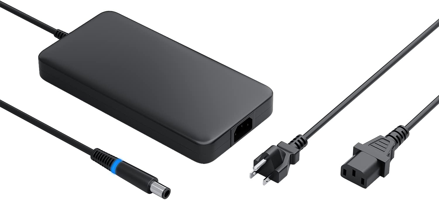 Slim 240W AC Adapter Charger for PA-9E DELL Alienware 13 15 17 M17x M18x X51 M15 M17 Area-51m R2 G3 G5 G7 Precision M6800 M6700 M6600 M6500 M6400 GA240PE1-00 J211H U896K Laptop Power Supply Cord