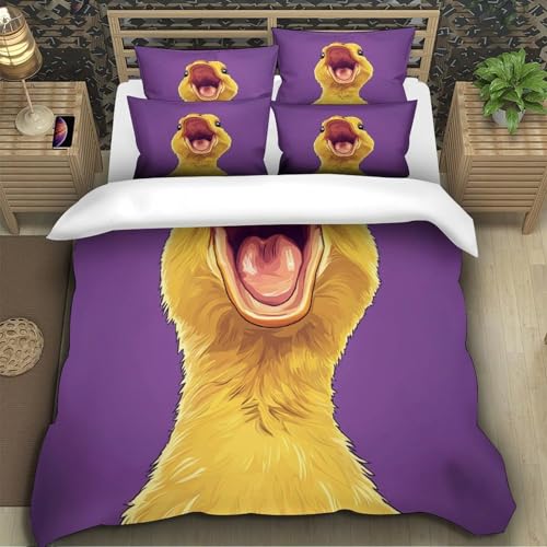 Housse de couette dragon mignon hypoallergénique contre allergies lit