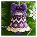 MUSM DIY Crochet Christmas Bell Ornament Kit， Beginner Christmas Craft Set with Step-by-Step Pattern, Bells, Yarn & Hook”(Green)