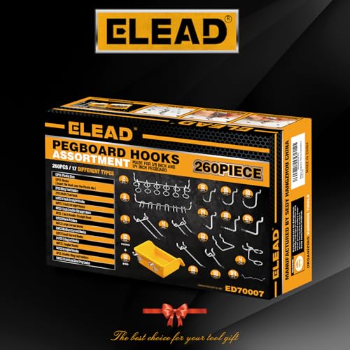 260-Piece-Pegboard-Hooks-18-and-14-inch-Peg-Board-Organizer-Accessories-with-Pegboard-Bins-for-Organizing-Various-Tools-in-The-Garage-Workshop-Craft-Room