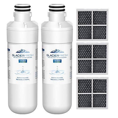 GLACIER FRESH LT1000P Refrigerator Water Filter, Compatible with LT1000P, LT1000PC, LT1000PCS, MDJ64844601, ADQ747935