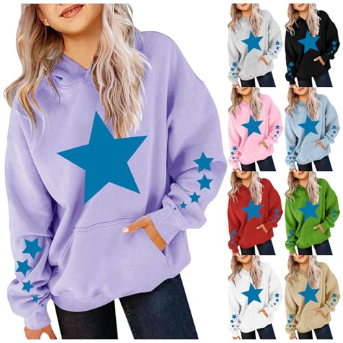 Hoodies for Teen Girls Oversized Gradient Color Long Sleeve Sweatshirts Tween Girls Preppy Clothes Pullover Hoodies