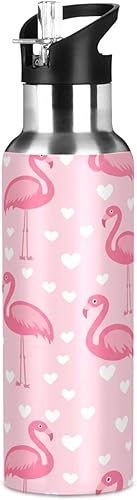 Miniatura 8 de Cute Pink Flamingos Stainless Steel Water Bottle 32 Oz Leakproof Water Bottles, BPA-Free Sport Water Bottle Insulated