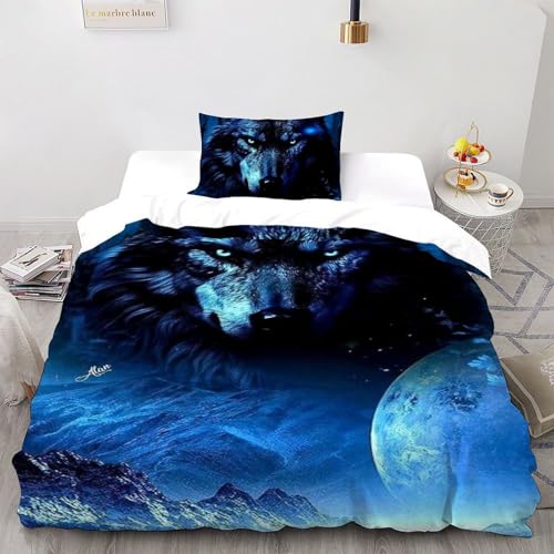 Housse de couette loup lit simple pour éviter la transpiration