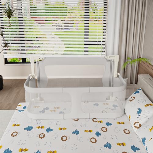 Barrière de lit bébé réglable en hauteur et rabattable pour une sécurité maximale - 7