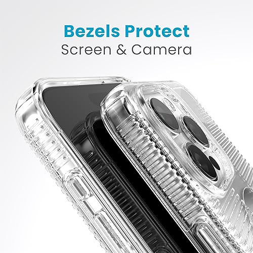Image of Speck Clear iPhone 15 Pro Max Case - Slim, Built for MagSafe, Drop Protection Grip - Scratch Resistant, Anti-Yellowing, 6.7 Inch Phone Case - GemShell Grip Clear