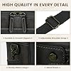 RAINSMORE Messenger Bags for Men Briefcase Waterproof Leather Laptop Bag 16 Inch Vintage Shoulder Satchel Bag for Work Office Business College Grey #4