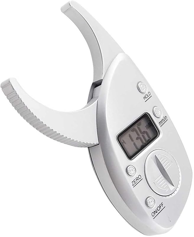 Gain Express Calibrador de grasa corporal Calibrador de pliegues cutáneos Medición de grasa corporal profesional Espesor de la piel Probador de grasa corporal, Monitores de grasa corporal para monitoreo de salud Dispositivo de medición de grasa corporal IMC portátil