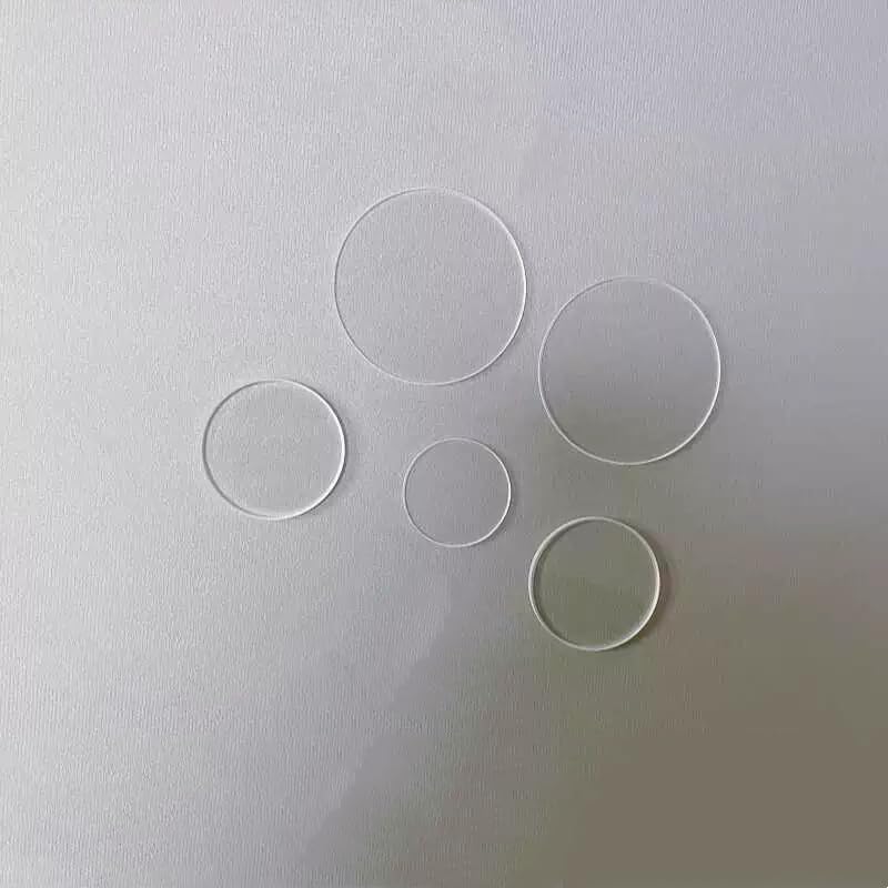 High-Quality 1mm Thick Optical-Grade Fused Silica Wafer - Quartz Glass Disk, Pack of 10 (3mm to 100mm Diameter)(10mm)