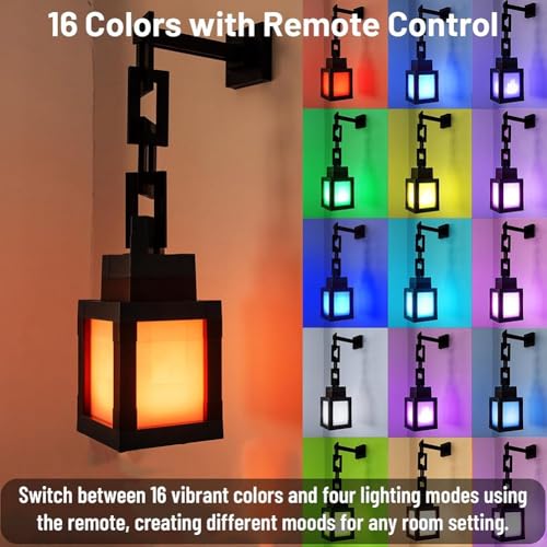 Lampe de nuit LED pixelisée 16 couleurs rechargeable à télécommande - 5