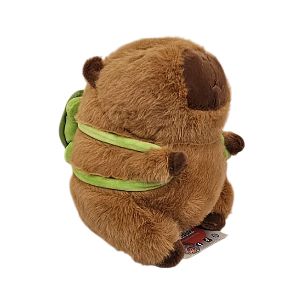 PIDAK Capibara Plush with Turtle Backpack - Made in Italy 25/40 cm (25 cm)