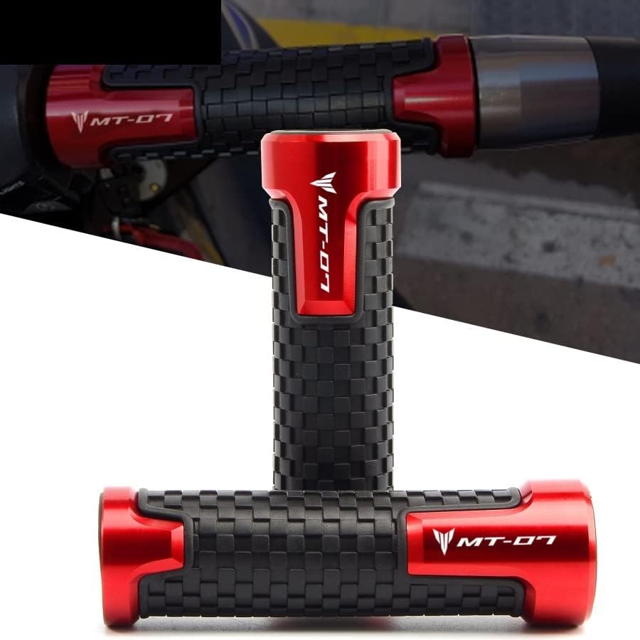 Miniatura 2 de F para Yamaha MT07 FZ07 Mt07 Fz-07 2017 2018 2019 2020 2021 2022 manillar de goma para motocicleta Agarraderas Y (color negro)