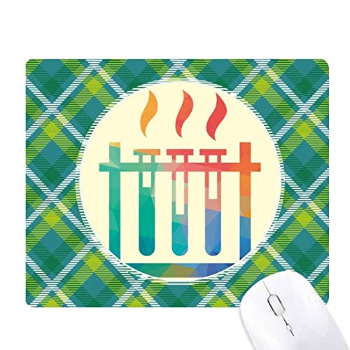 Tapis de souris chimie tube vert pixel de bureau antidérapant