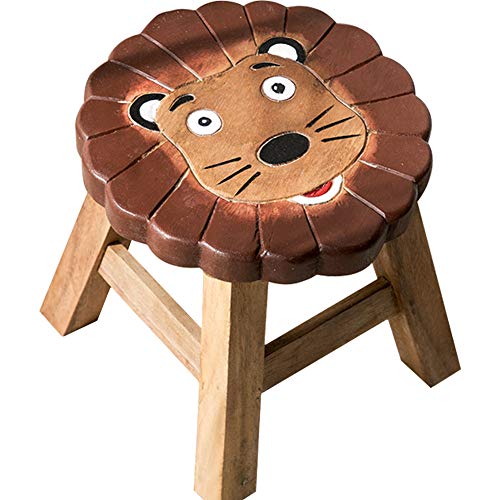 Cow Shape Ottoman Footstool - Wooden Animal Stool For Living Room & Bedroom