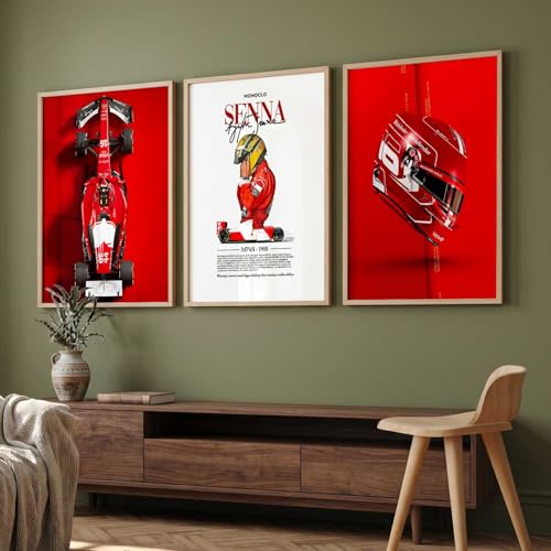 Image of walllane Big Formula 1 Framed Posters Gift Items for Boys Room Wall Decoration Bedroom Living Room Office Studio Decor | Car Poster Frame for Wall Decor Set Of 3 Size (13x17 inch)