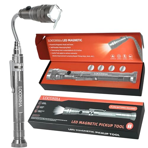 Magnetic Pickup Tool with LED Lights and Flashlight