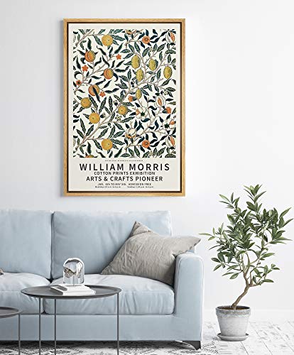 Idea4Wall Framed Canvas Print Wall Art Cotton Prints Exhibition Poster Master Artist William Morris Nature Wilderness Oil Painting Impressionism For Living Room, Bedroom, Office - 24"X36" Natural #TOP1