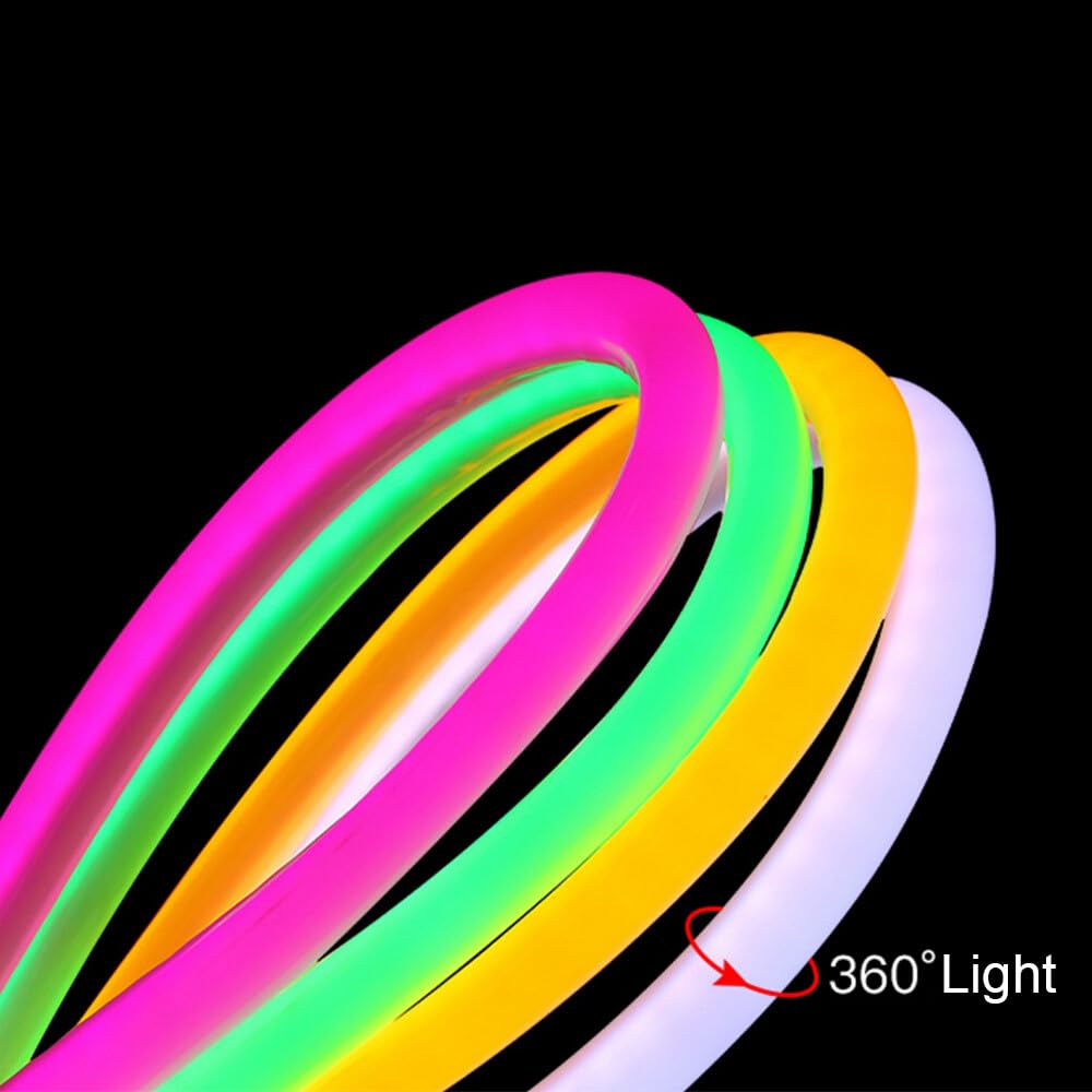 220V LED Neon Tubo [25m, blanco 6000K], SMD2835, cortable, IP67 resistente al agua, tira LED flexible de silicona, diseño DIY, iluminación decorativa para el hogar y tiendas