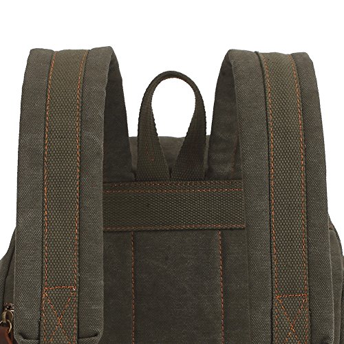 Kaukko Vintage Casual Canvas And Leather Rucksack Backpack, 1Navy #TOP4