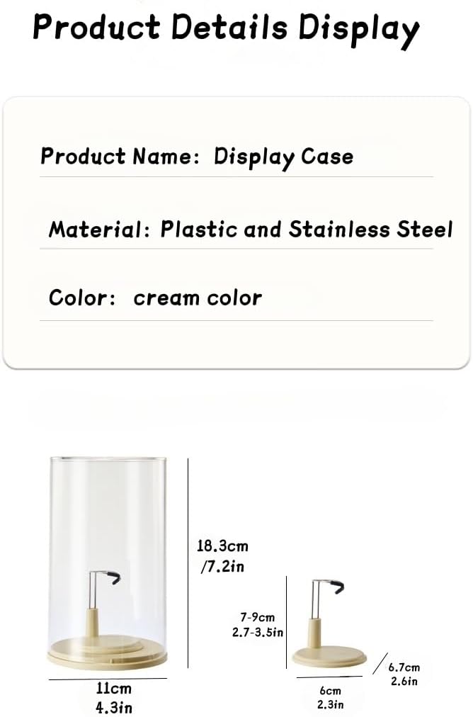 Display Case Compatible with Labubu - Stackable Organizer for 15-17cm Dolls & Accessories
