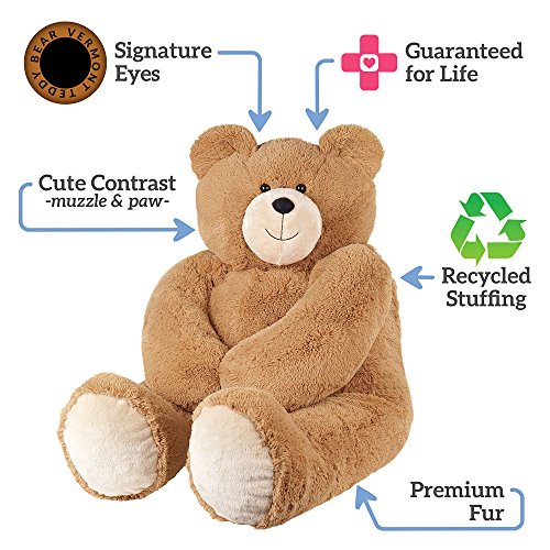 Vermont Teddy Bear Big Teddy Bear - Teddy Bear For Girlfriend, 4 Foot, 48", 4 Ft #TOP1