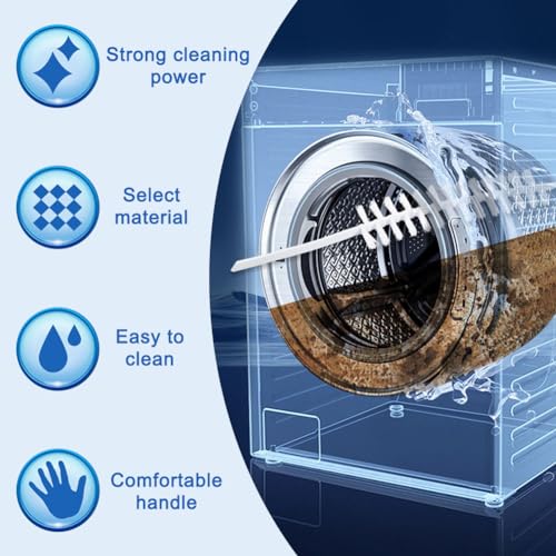 Image of Rolling Washing Machine Cleaning Brush, 2 Pcs Washing Machine Brush Long Flexible Drum Cleaner, Washing Machine Cleaning Tool Front Load Washer Cleaning Brush(size:2 Pcs)