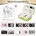 Linpr Digital Camera Case Compatible with CAMKORY/for Kodak PIXPRO FZ45/FZ55/for Lecran/for VAHOIALD/for Canon IXUS 285 HS, Small Travel Cameras Storage Holder for Accessories SD Card (Green)