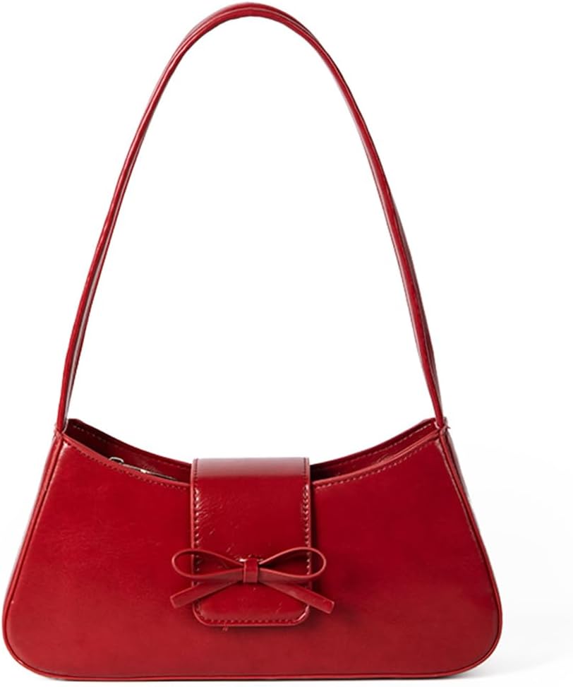 JuoxeepySmall Shoulder Bag - Cute Bow Purse for Women - Trendy Y2K Clutch Handbag