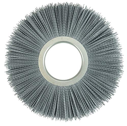 Image of Weiler 20661 10 inch Nylox Metal Hub Wheel Brush, .035 /180SC Crimped Fill, 3-1 /4 inch Arbor Hole, Made in The USA (Pack of 2)