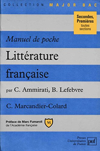 Litterature française. manuel de poche (MAJOR B... [French] 213049126X Book Cover
