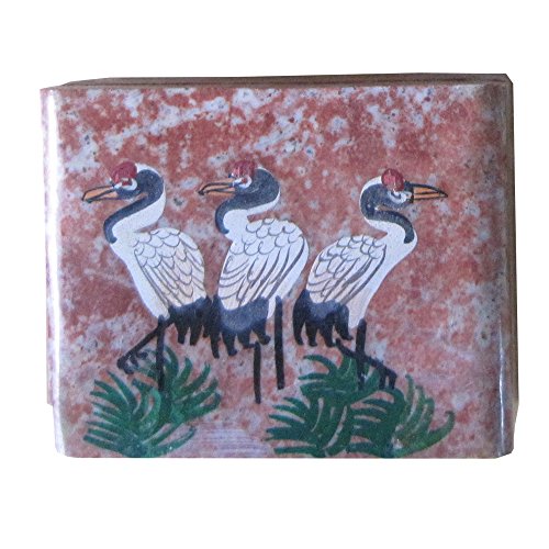 jewelry box Soapstone boxes hand made pietra dura antique stone inlaid art 4x4 Inch Quantity: 1 Piece Size :"4x3"inch height Cover