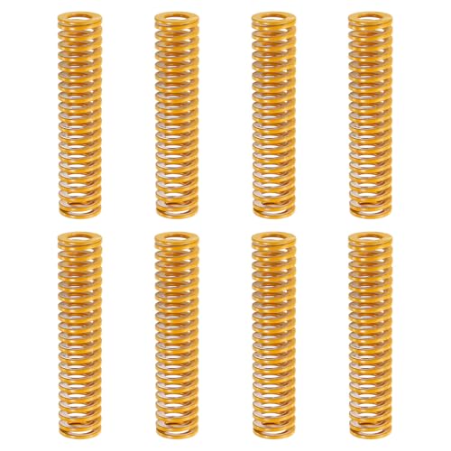 sourcing map 8pcs 3D Printer Heating Bed Spring, 20mm OD 90mm Length Light Load Compression Mould Die Spring 3D Printer 