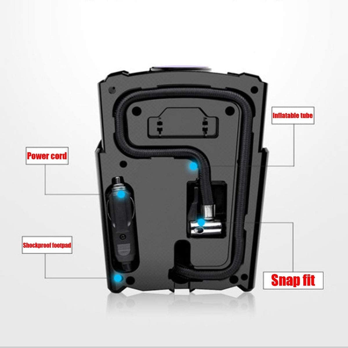 Compresor de Aire portátil para Coche, Bomba de inflado de neumáticos Digital de 12 voltios CC, compresor de Aire para Coche, Motocicletas y Bicicletas.