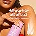 First Aid Beauty - KP Smoothing + Brightening Body Lotion with 10% AHA, Lactic Acid, Urea + Colloidal Oatmeal, Exfoliate & Moisturize, Banish Keratosis Pilaris Bumps, NEW Peach Scent (6. 7 fl oz)