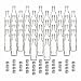 Produktbild gouveo 40er Set Glasflaschen 50 ml Lina mit Schraubverschluss silberfarben - Mini Flasche 0,05 l zum Befüllen - Glasfläschchen für Likör, Schnaps, Öl oder zum Basteln