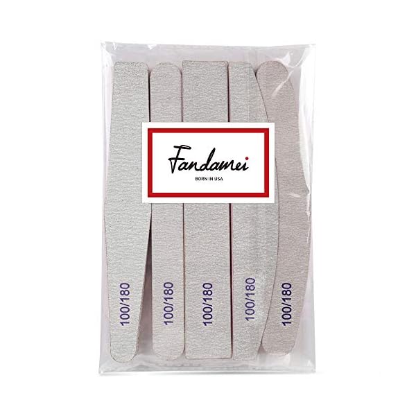 10 Stück Nagelfeilen für Gelnägel Profi Nagelfeile 100/180, FANDAMEI Feilen für Gelnägel, 5 Formen Nagelfeilen Set… – Bild 8