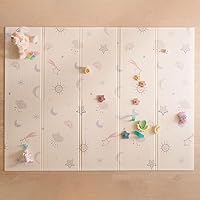 Nuby Foldable Reversible Play Mat - Easy Clean | Reversible | Waterproof | Suitable from Birth (Rainbow)