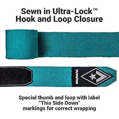 Revgear 180-Inch Elastic Hand Wraps, Turquoise