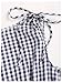 SOLY HUX Women's Plaid Print Tie Shoulder Ruffle Tank Shirts Shirred Vintage Babydoll Tops Dark Blue and White Small