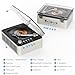 cd Player Portable with Bluetooth，Double HiFi Sound Speakers，Sleep Mode,Desktop CD Music Players,Support AUX/USB/Headphone Jack/Music Fiber Optics/FM Radio Boombox for Home,Office (White)