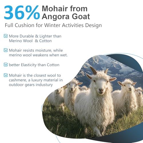 Mohair Wool Running Ankle Socks Thick Padded Cushion Moisture Wicking Compression Arch Support Outdoor 3 Pairs3