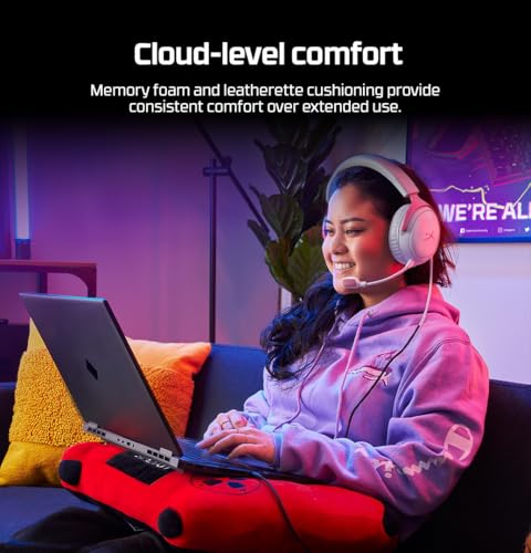 Image of HyperX Cloud III- Wired Gaming Over Ear Headset, PC, PS5, PS4, Xbox Series X|S, Xbox One, Nintendo Switch, Mac, Mobile, 53mm with Neodymium Magnets, Memory Foam, USB-C, White; Pink(9W1Q4AA)