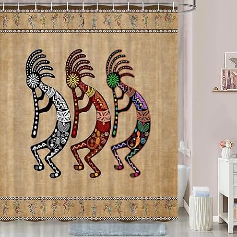 DYNH Southwestern Kokopelli Shower Curtain Set Cover