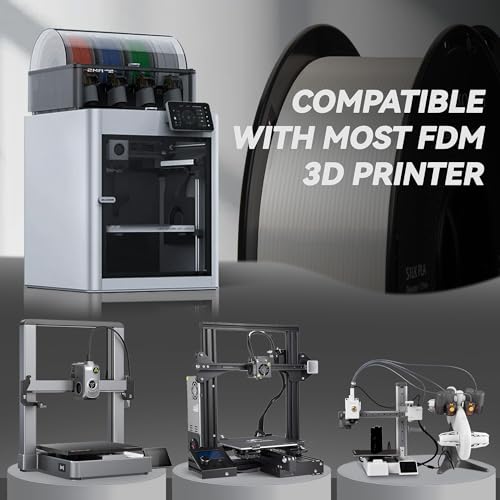Image of PLA Filament 1.75mm, TINMORRY 3D Printer Filament, 1kg (2.2lbs), Compatible with Bambu FDM 3D Printer, Silk White