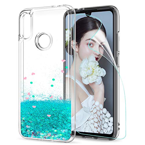 LeYi Funda Xiaomi Redmi Note 7 / Note 7 Pro Silicona Purpurina Carcasa con HD Protectores de Pantalla Transparente Cristal Bumper Telefono Gel...
