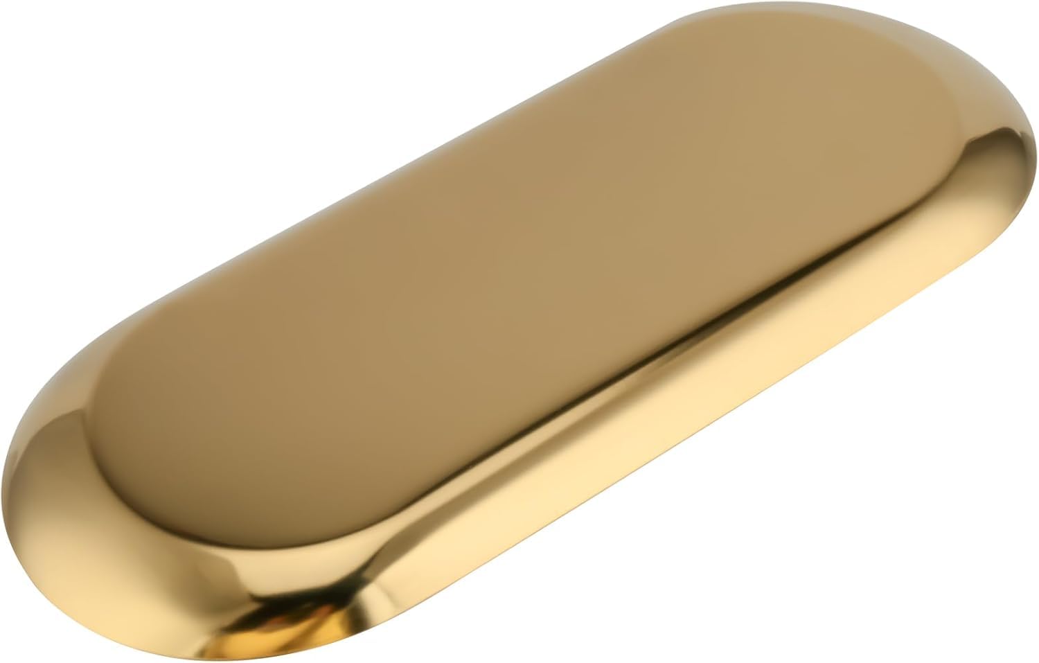 4 vassoi ovali in acciaio inox dorati, 30 x 12 cm, vassoi in metallo a specchio, vassoio per gioielli, cosmetici, cosmetici, cosmetici, cosmetici, per organizzare piccoli oggetti, bagno